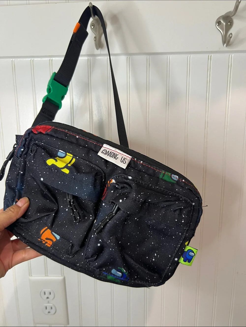 Zara Black 'Among Us' Print Kids Crossbody Bag